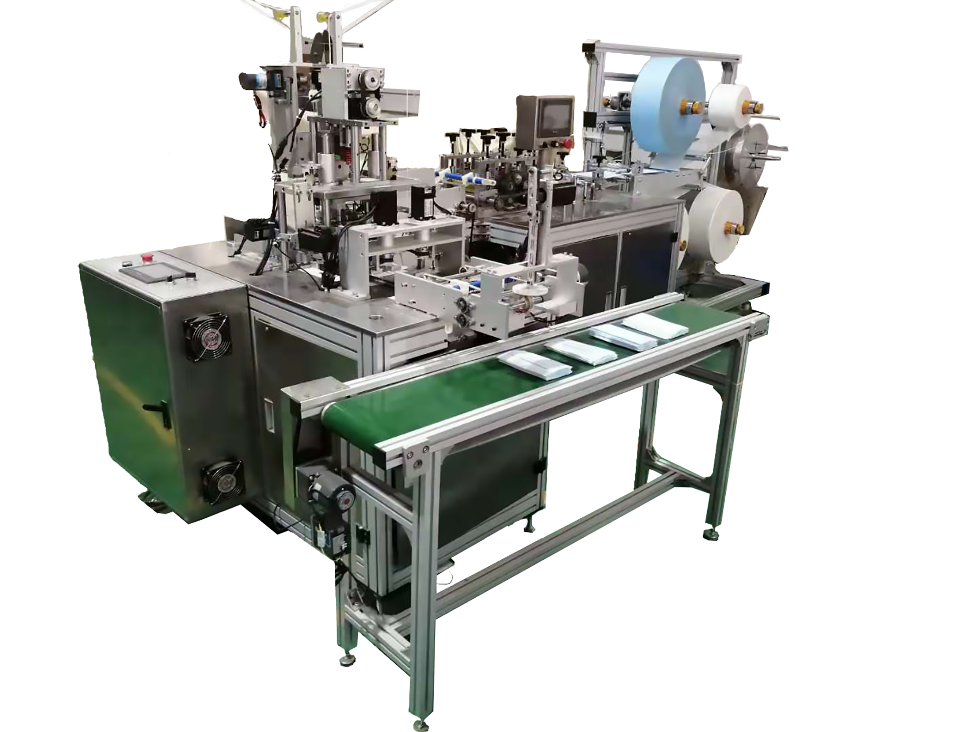 BY82一拖一高速純電動平面內耳包邊口罩機